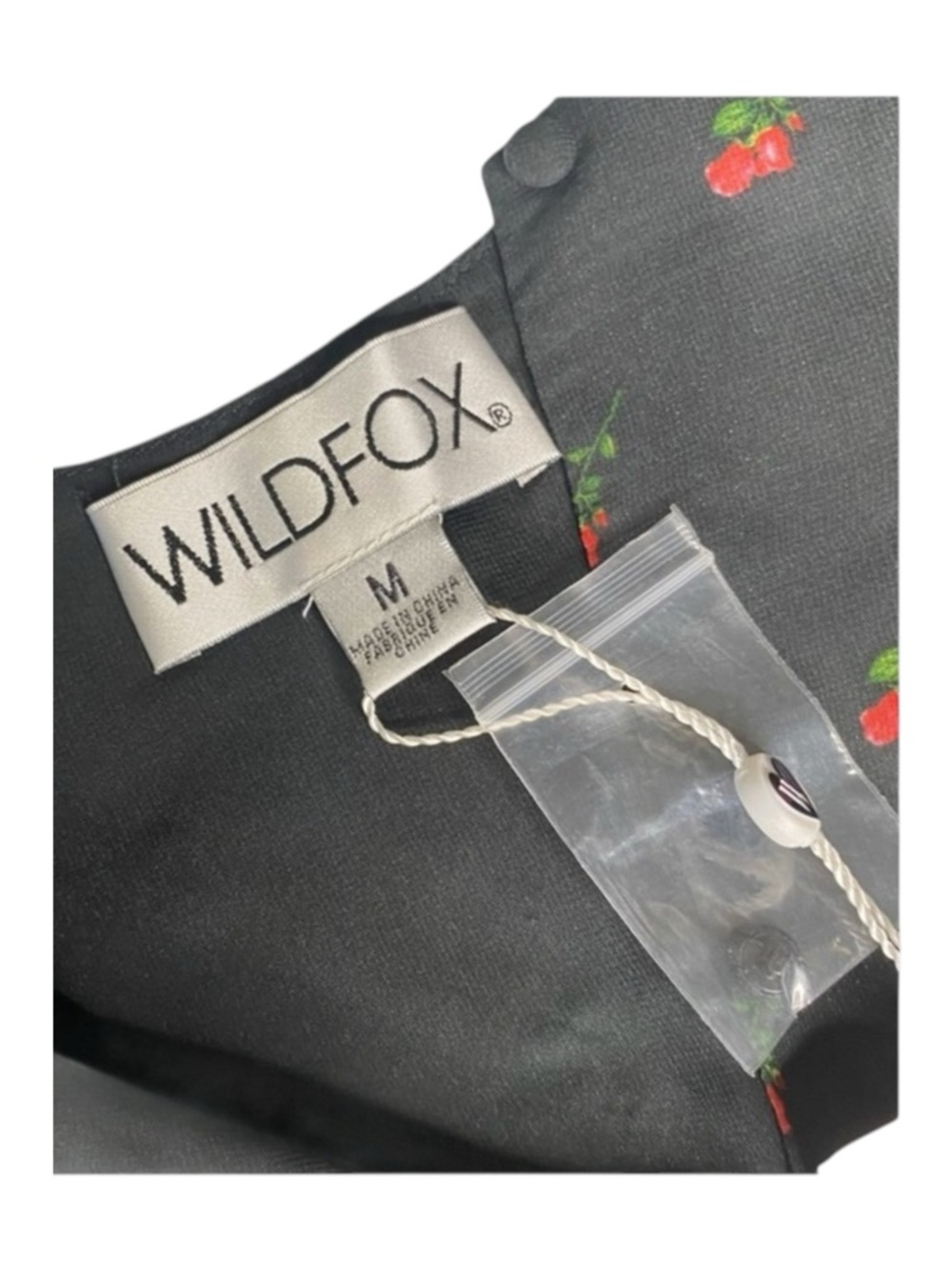 Deadstock: new Wildfox ꕥ Dolly Ruffled Mini Dress ꕥ Black Red Rose Print ꕥ Med ꕥ - Picture 9 of 16